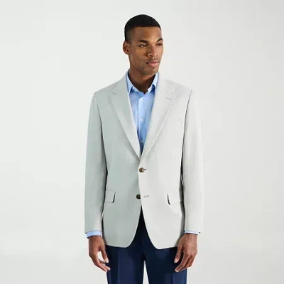 Haggar The Active Series Tailored Mens Stretch Fabric Modern Fit Sport Coat In Gray