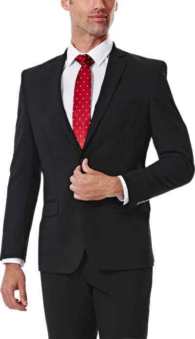 Haggar Travel Performance Slim Fit Solid Suit In Black