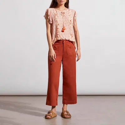 Haggar Tribal Combo Print Blouse In Pink Dust