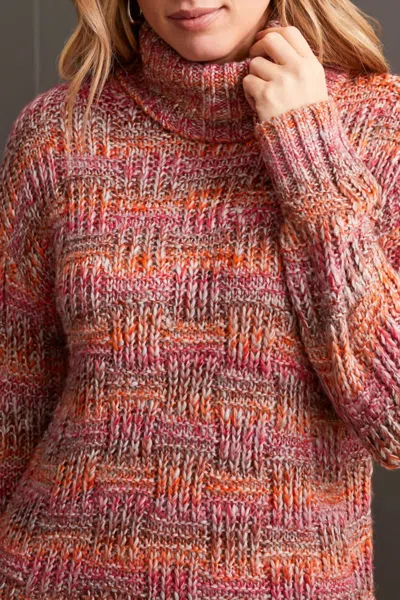 Haggar Tribal Long Sleeve Sweater In Ginger In Multi