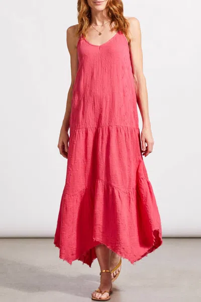 Haggar Tribal Maxi Handkerchief Dress In Party Punch