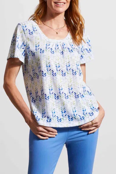 Haggar Tribal Printed Flutter Sleeve Blouse In Wild Lime