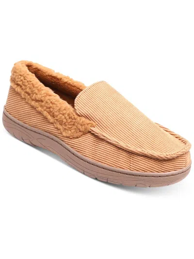 Haggar Venetian House Mens Corduroy Slip On Loafer Slippers In Multi