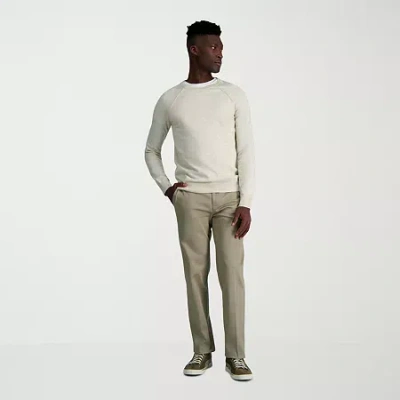 Haggar Wrinkle Free Performance Khaki Mens Comfort Waistband Straight Fit Flat Front Pant In Multi