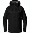 Haglöfs Black Activewear Jacket With Adjustable Hood In Multi