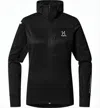 Haglöfs Fitted Black Jacket With High Collar In Black