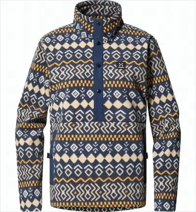 Haglöfs Geometric Long-sleeve Top With High Collar In Multi