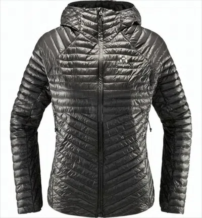 Haglöfs Haglofs Quilted Down Jacket With Attached Hood In Black