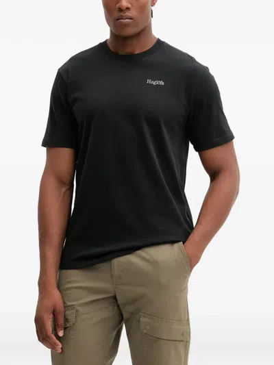 Haglöfs Logo-embroidered T-shirt In Black