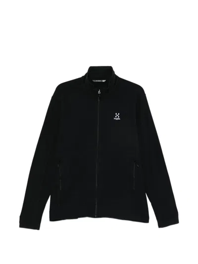 Haglöfs Logo-embroidered Zip-up Sport Jacket In Black