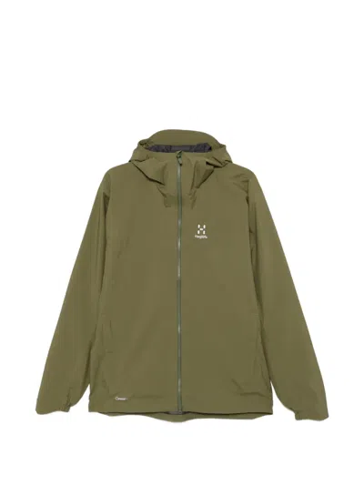 Haglöfs Logo-print Hooded Jacket In Green