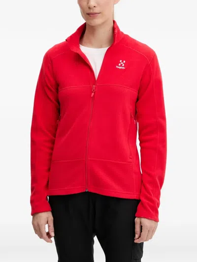 Haglöfs Logo-print Zip-up Jacket In Red