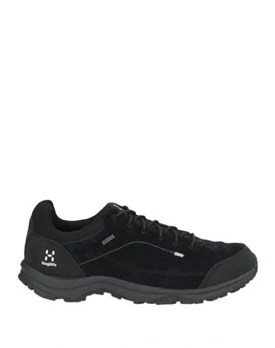 Haglöfs Man Sneakers Black Size 9 Leather, Textile Fibers