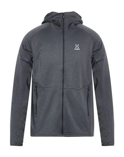 Haglöfs Man Sweatshirt Charcoal Size S Polyester, Recycled Polyester In Gray
