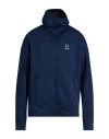 Haglöfs Man Sweatshirt Navy Size Xl Recycled Polyester, Lycra In Blue