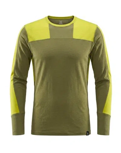 Haglöfs Man T-shirt Military Green Size S Polyester, Wool