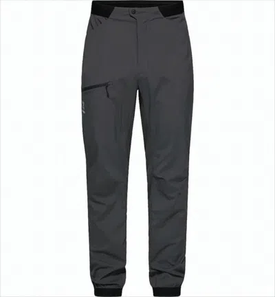 Haglöfs Minimalist Straight Pants With Zippered Pocket And Elastic Cuffs In Black