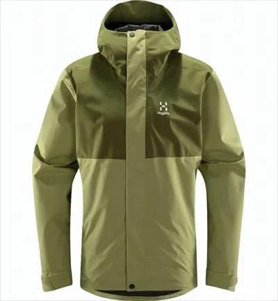 Haglöfs Two-tone Olive Green Jacket With Snap-button Placket