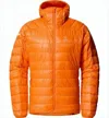 Haglöfs Vibrant Orange Hooded Padded Jacket With Horizontal Quilting In Orange