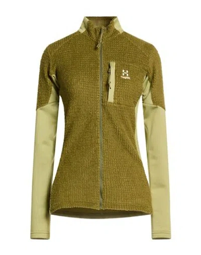 Haglöfs Woman Sweatshirt Military Green Size L Recycled Polyester, Polyester