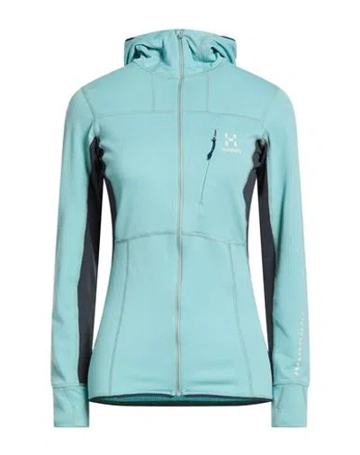 Haglöfs Woman Sweatshirt Turquoise Size S Recycled Polyester, Elastane In Blue