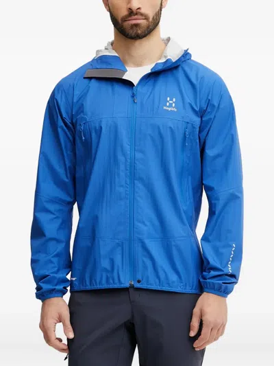 Haglöfs Zip Hooded Performance Jacket In Blue