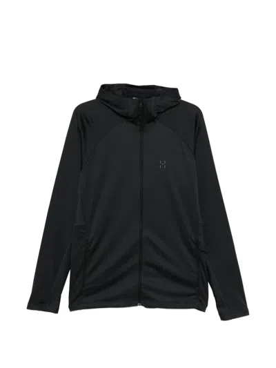 Haglöfs Zip-up Raglan-sleeve Hoodie In Black
