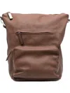 Hags Zip-fastening Leather Backpack In Brown