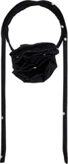 Hai Black Polka Rosette Tie Choker In Black/ivory