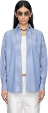Hai Blue & White Franco Shirt In Blue/white Stripes W