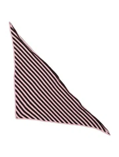 Pre-owned Hai Cashmere Striped Scarf In Pink