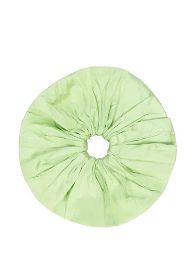 Hai Dupion Frill R Scrunchie In Green