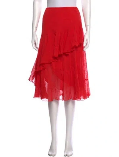 Pre-owned Hai Midi Length Skirt In Red