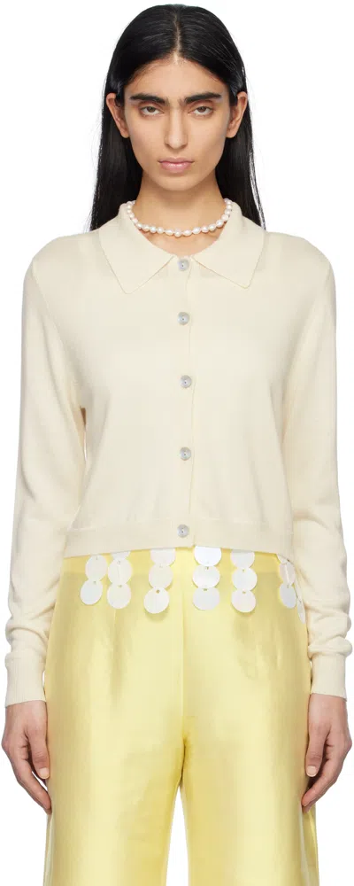 Hai Off-white Anselma Cardigan In White Ds17w10160