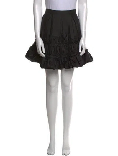 Pre-owned Hai Ruffle Embellishment Mini Skirt In Black