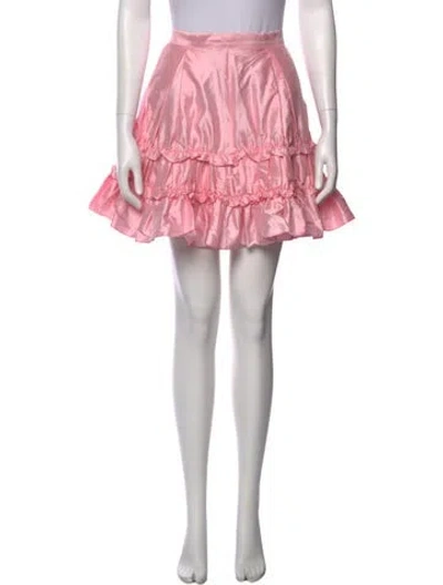 Pre-owned Hai Ruffle Embellishment Mini Skirt In Pink