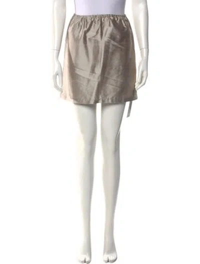Pre-owned Hai Silk Mini Skirt In Gray