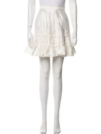 Pre-owned Hai Silk Mini Skirt In Neutrals