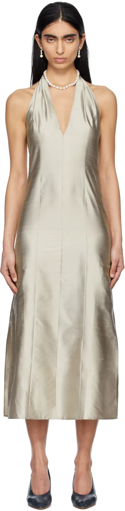 Hai Silver Clara Midi Dress In Silver #51
