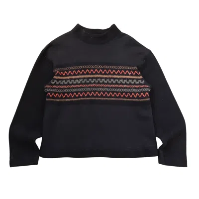 Pre-owned Hai Sporting Gear Issey Miyake Tribal Wool Part Sweatshirt In Black