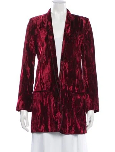 Pre-owned Haider Ackermann 2016 Velvet Coat In Red