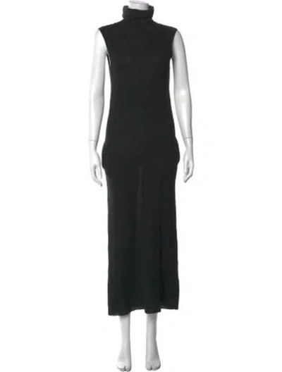 Pre-owned Haider Ackermann Alpaca Long Dress In Green