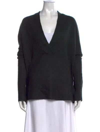 Pre-owned Haider Ackermann Alpaca V-neck Sweater In Black