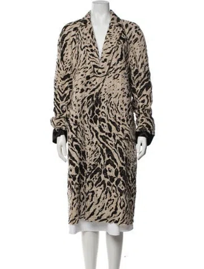 Pre-owned Haider Ackermann Animal Print Coat In Neutrals