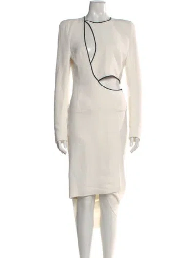 Pre-owned Haider Ackermann Asymmetrical Midi Length Dress W/ Tags In Neutral