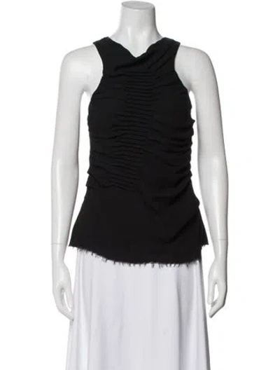 Pre-owned Haider Ackermann Asymmetrical Sleeveless Top In Black