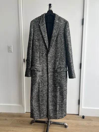 Pre-owned Haider Ackermann Aw16 Tweed Single-breasted Coat