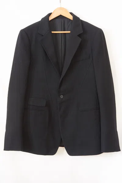 Pre-owned Haider Ackermann Cashmere Linen Slim Tailored Jacket In Black