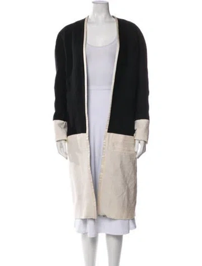 Pre-owned Haider Ackermann Colorblock Pattern Coat In Black