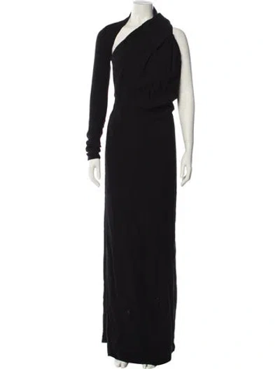 Pre-owned Haider Ackermann Cowl Neck Long Dress In Blue